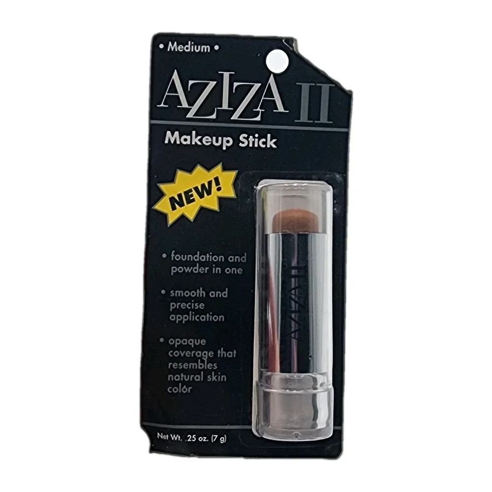 Aziza II‎ Makeup Stick Medium Foundation And Powder 70067 .25 oz New Old Stock